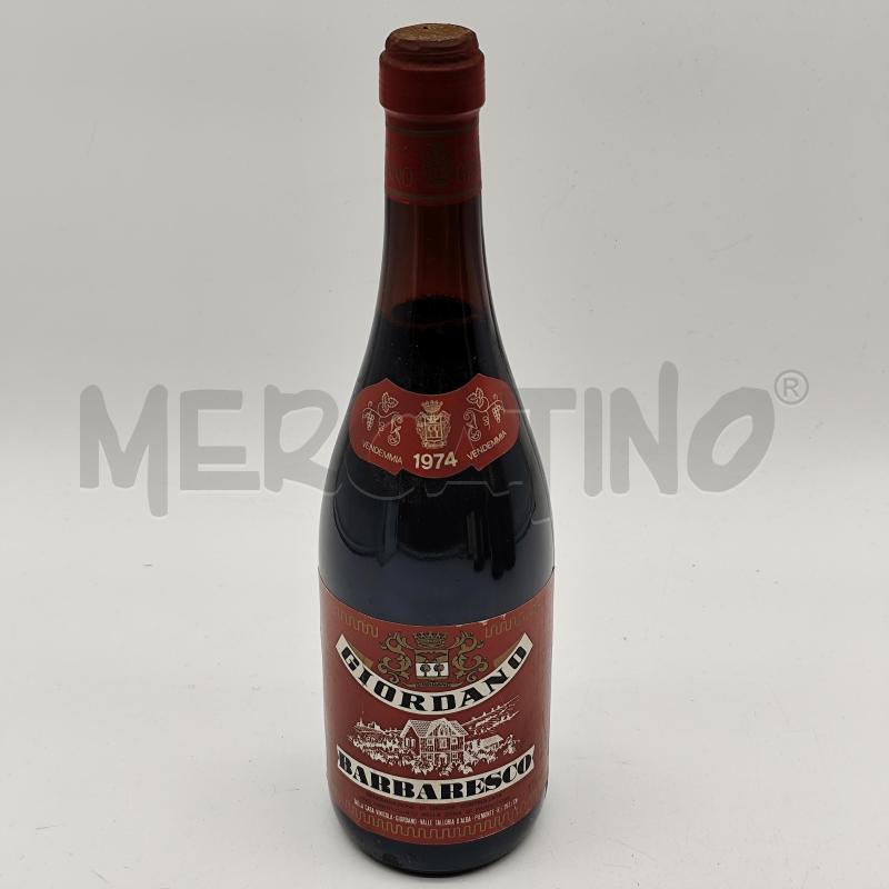 VINO GIORDANO BARBARESCO 1974 DA ESPOSIZIONE  | Mercatino dell'Usato Corbetta 1