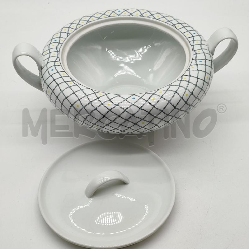 ZUPPIERA RICHARD GINORI TRAMA ROMBI POIS GIALLI/BLU | Mercatino dell'Usato Corbetta 4