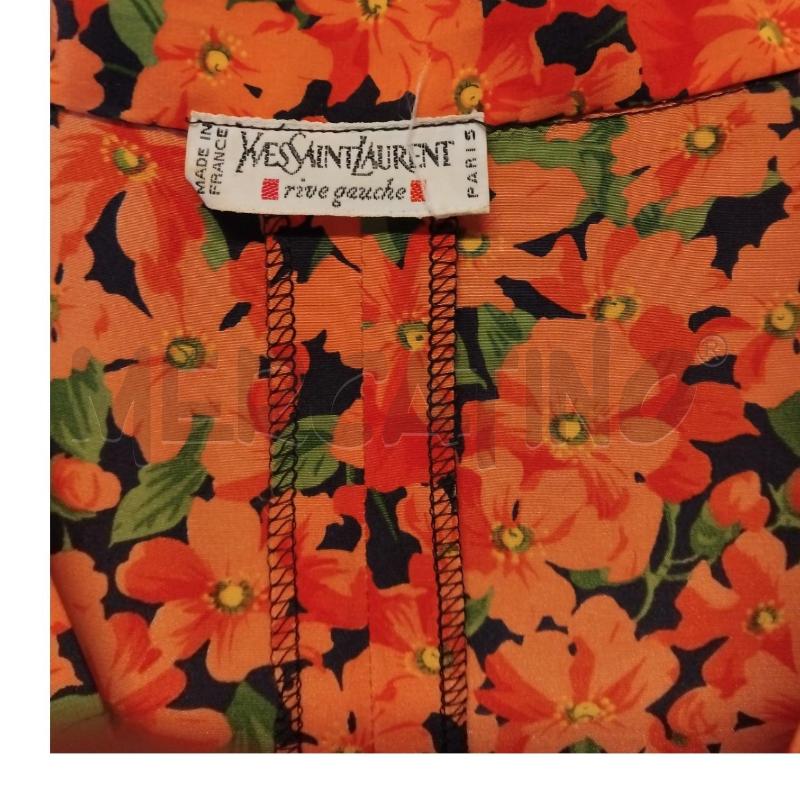 ABITO DONNA ARANCIO FIORI YVES SAINT LAURENT | Mercatino dell'Usato Bernareggio 4