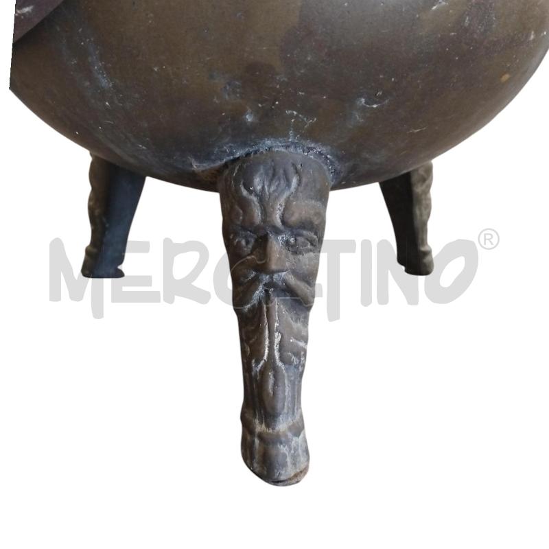ANTICO PAIOLO TRIPODE BRONZO  | Mercatino dell'Usato Bernareggio 5