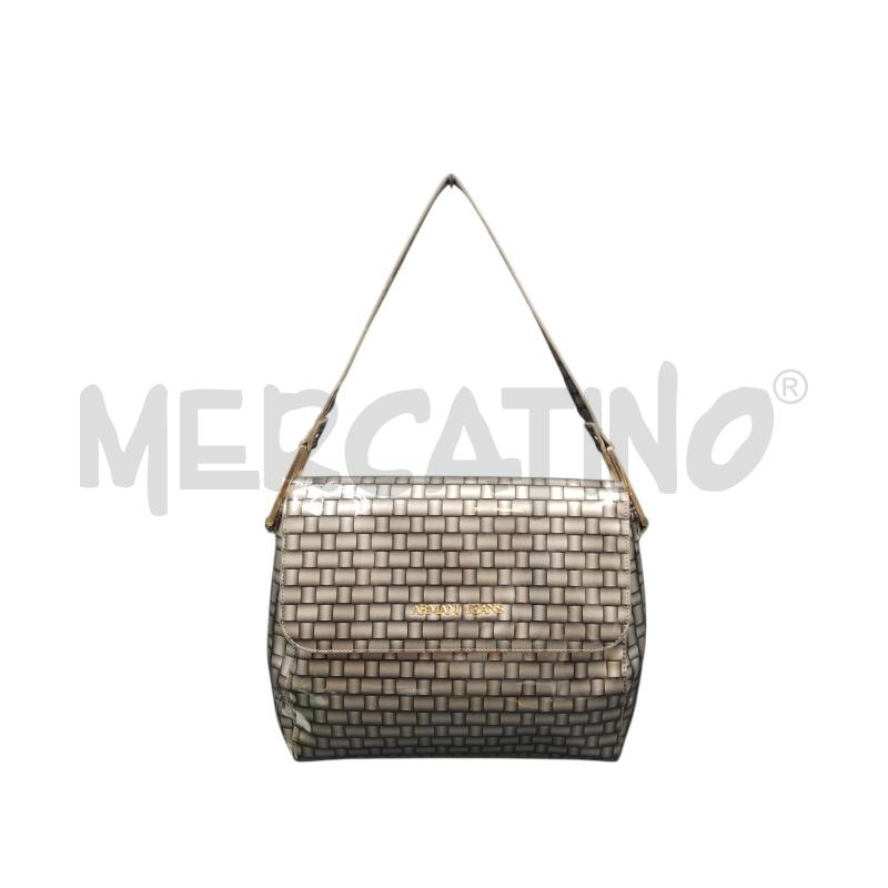 BORSA DONNA ECO INTRECCIO GRIGIO ARMANI | Mercatino dell'Usato Bernareggio 1