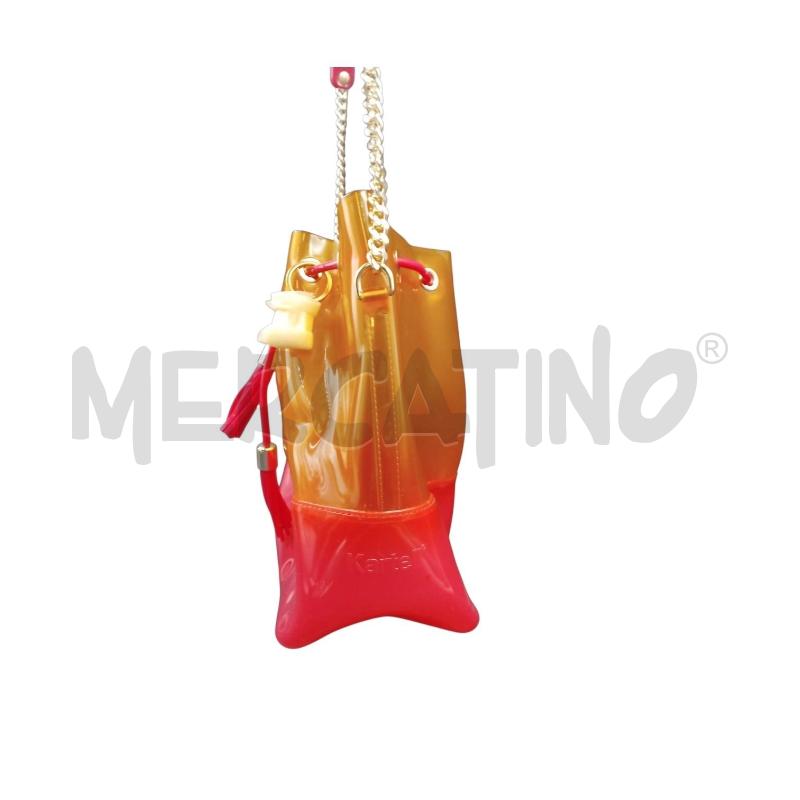 BORSA DONNA GOMMA FUCSIA ARANCIO KARTELL | Mercatino dell'Usato Bernareggio 2