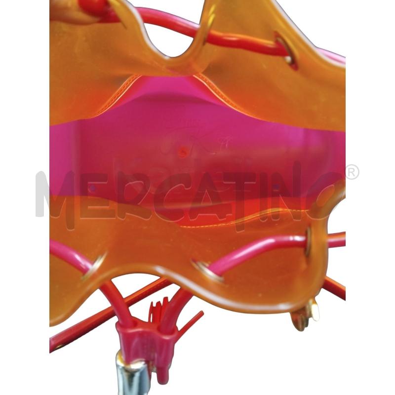 BORSA DONNA GOMMA FUCSIA ARANCIO KARTELL | Mercatino dell'Usato Bernareggio 4