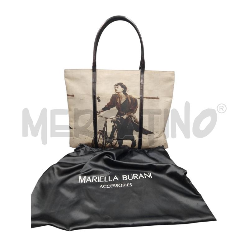 BORSA DONNA GRANDE BURANI DONNA BICI TELA PELLE | Mercatino dell'Usato Bernareggio 1