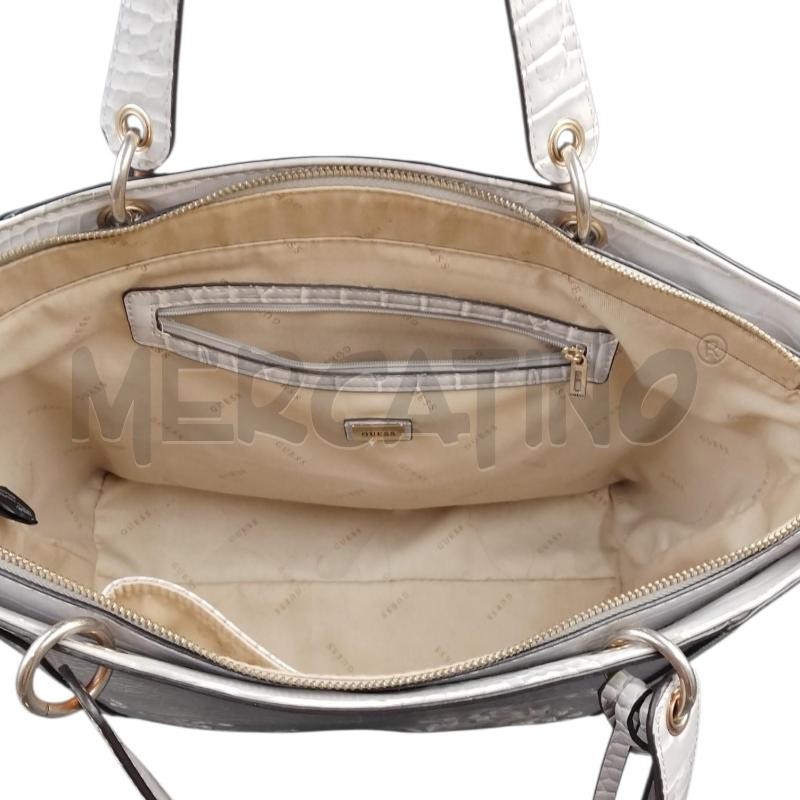 BORSA DONNA GUESS GRIGIO FIORI | Mercatino dell'Usato Bernareggio 5