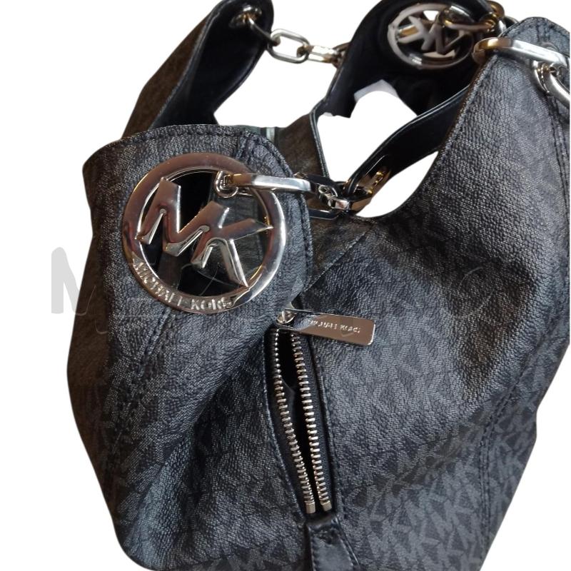BORSA DONNA MICHAEL KORS NERO MONOGRAMMA | Mercatino dell'Usato Bernareggio 5