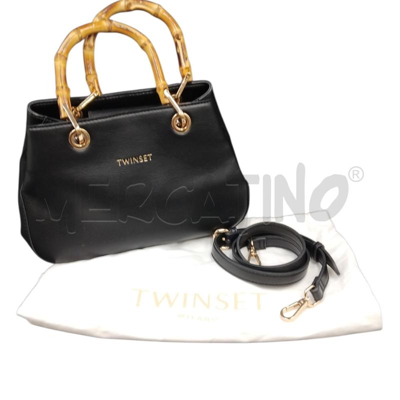 BORSA DONNA NERO BAMBOO TWINSET | Mercatino dell'Usato Bernareggio 1
