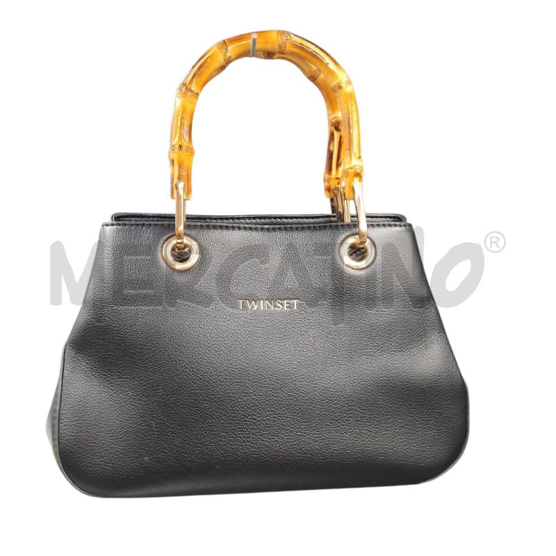 BORSA DONNA NERO BAMBOO TWINSET | Mercatino dell'Usato Bernareggio 2