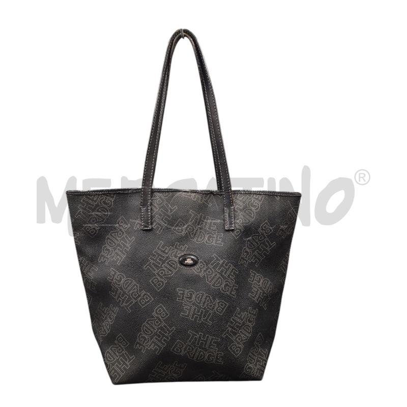 BORSA DONNA NERO SCRITTE THE BRIDGE | Mercatino dell'Usato Bernareggio 1
