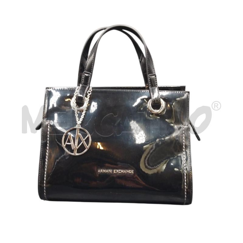 BORSA DONNA NERO VERNICE ARMANI X TRAC | Mercatino dell'Usato Bernareggio 2