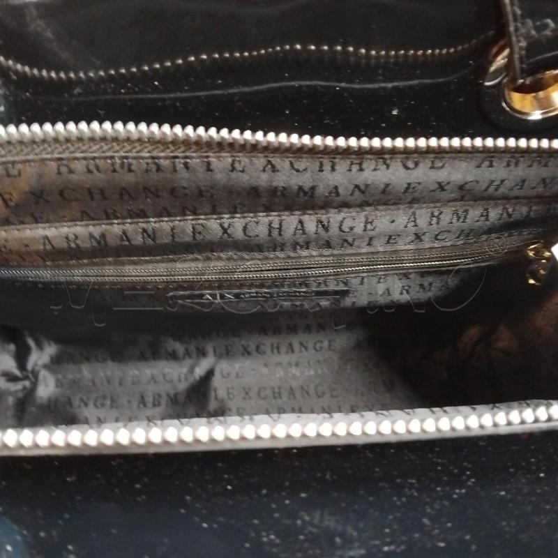 BORSA DONNA NERO VERNICE ARMANI X TRAC | Mercatino dell'Usato Bernareggio 5
