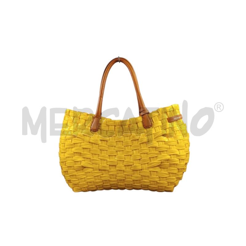 BORSA DONNA SCERVINO GIALLA PELLE | Mercatino dell'Usato Bernareggio 1
