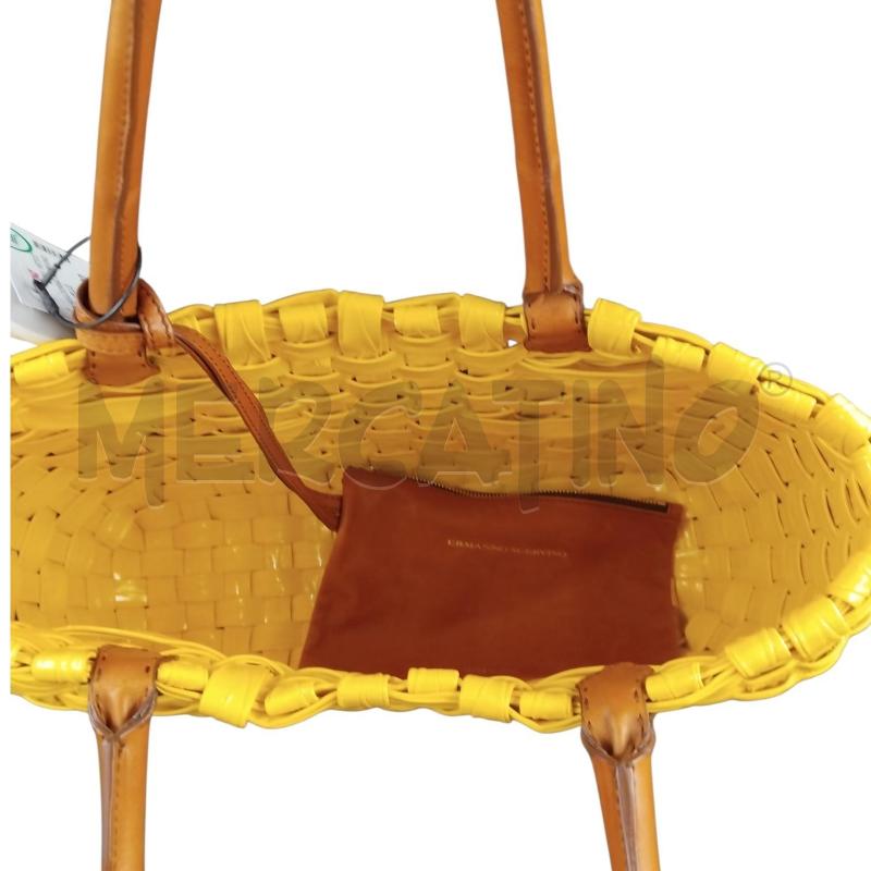 BORSA DONNA SCERVINO GIALLA PELLE | Mercatino dell'Usato Bernareggio 5