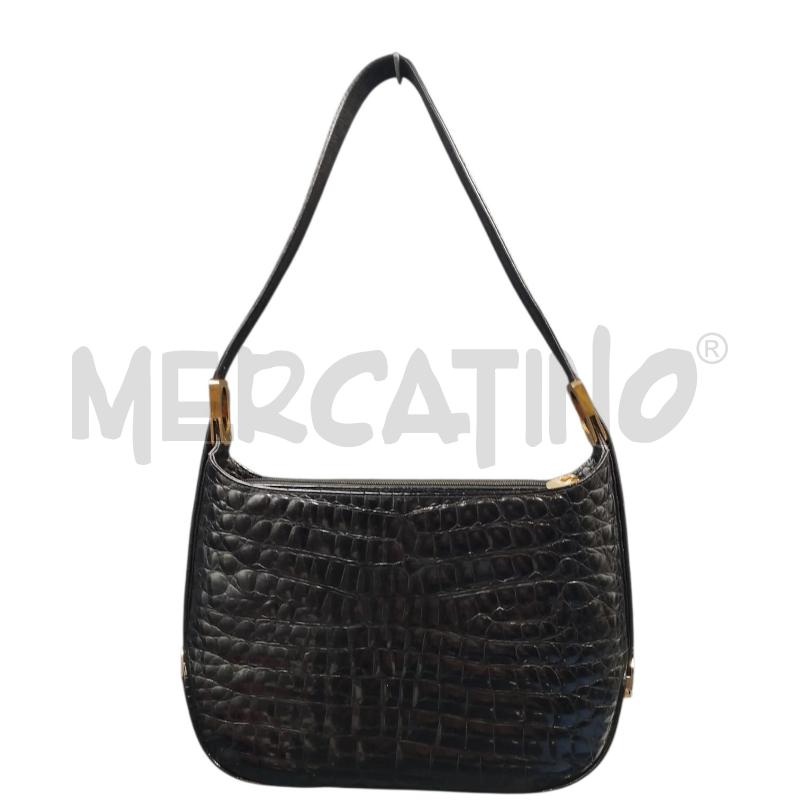 BORSA PELLE BIDENTE NERA   | Mercatino dell'Usato Bernareggio 1