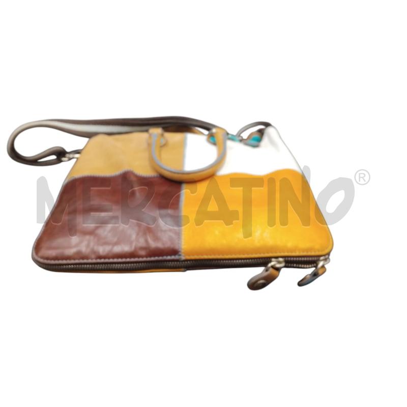 BORSA PELLE GABS QUADRATI GIALLO MARR  | Mercatino dell'Usato Bernareggio 3