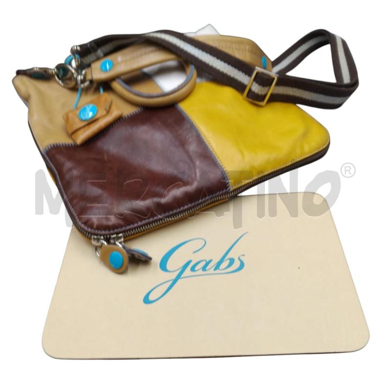 BORSA PELLE GABS QUADRATI GIALLO MARR  | Mercatino dell'Usato Bernareggio 5
