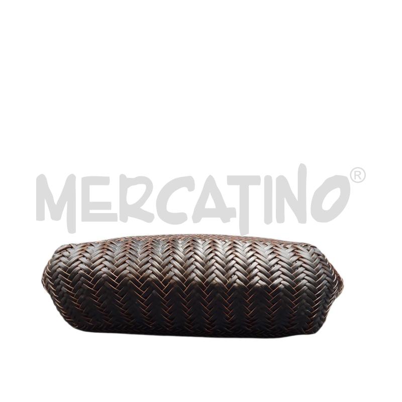 BORSA PELLE INTRECCIO NERO  | Mercatino dell'Usato Bernareggio 3