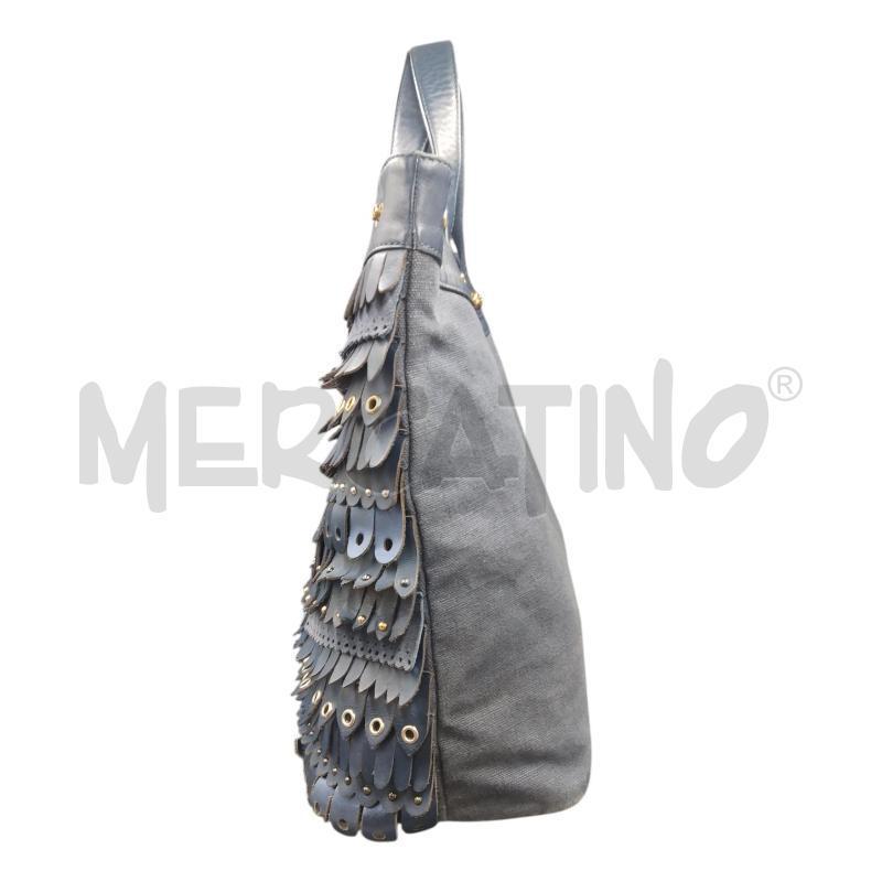 BORSA PELLE JUST CAVALLI BLU BORCHIE | Mercatino dell'Usato Bernareggio 2