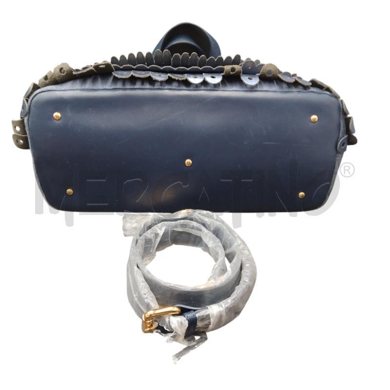 BORSA PELLE JUST CAVALLI BLU BORCHIE | Mercatino dell'Usato Bernareggio 3