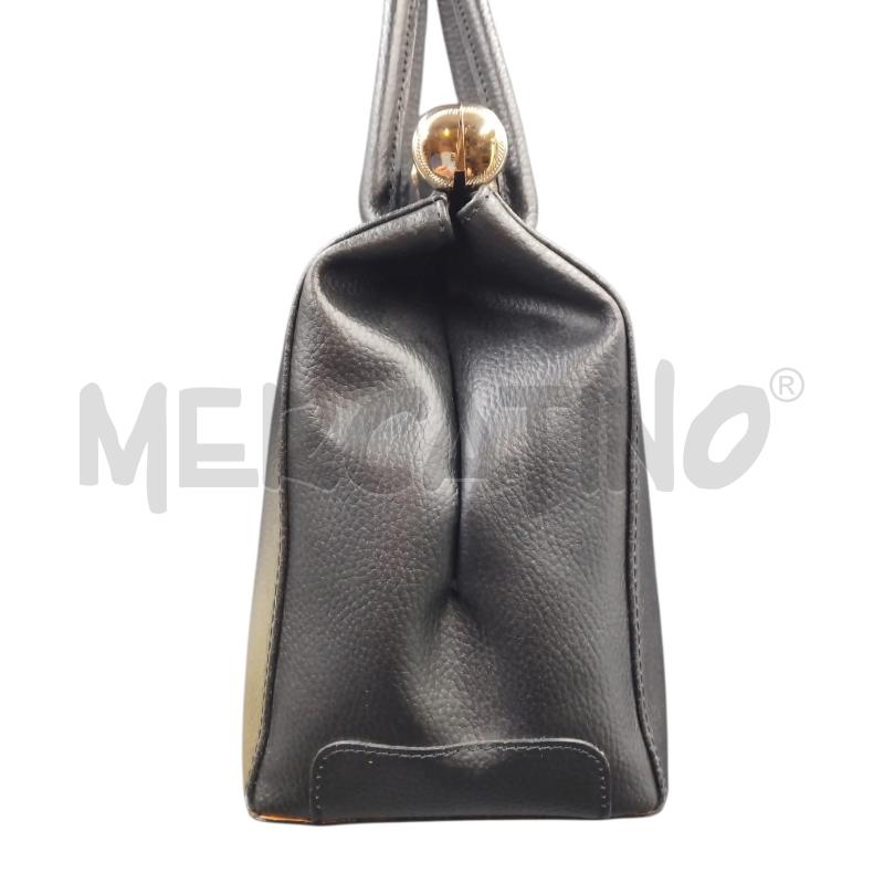 BORSA PELLE NERO ORO RIGIDA NM | Mercatino dell'Usato Bernareggio 3