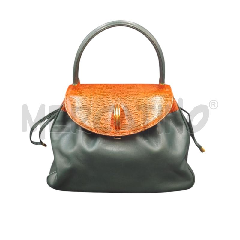 BORSA PELLE VERDE MARR COLOMBO VIA DELLA SPIGA | Mercatino dell'Usato Bernareggio 1