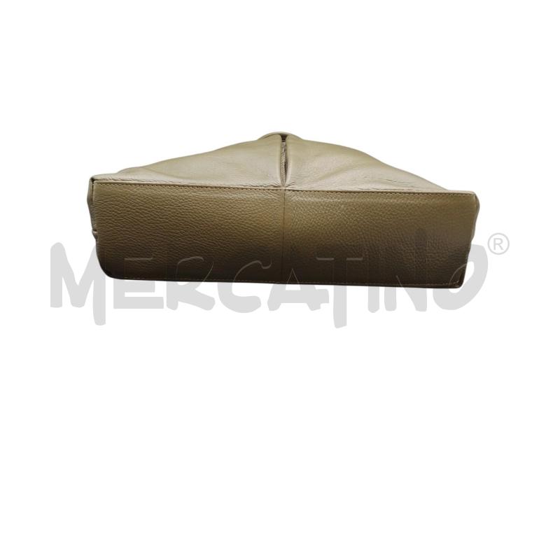 BORSA PELLE VERDE RETTANGOLO GRANDE TASCHE | Mercatino dell'Usato Bernareggio 4