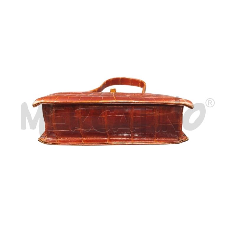 BORSETTA D VINTAGE COCCODRILLO MARRONE RETT PICCOLA | Mercatino dell'Usato Bernareggio 3