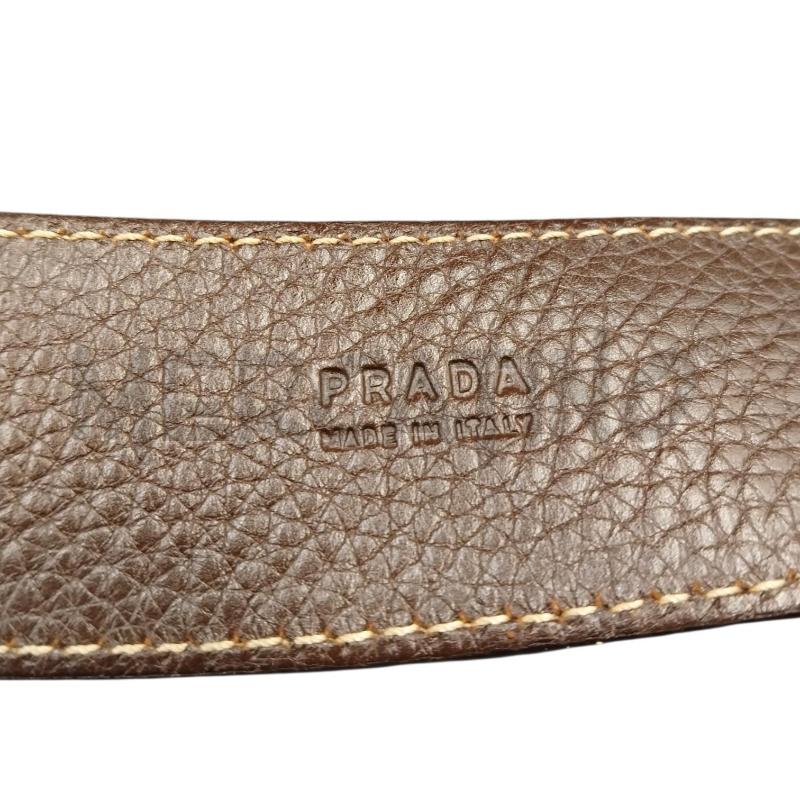 CINTURA DONNA PELLE MARRONE PRADA  | Mercatino dell'Usato Bernareggio 3