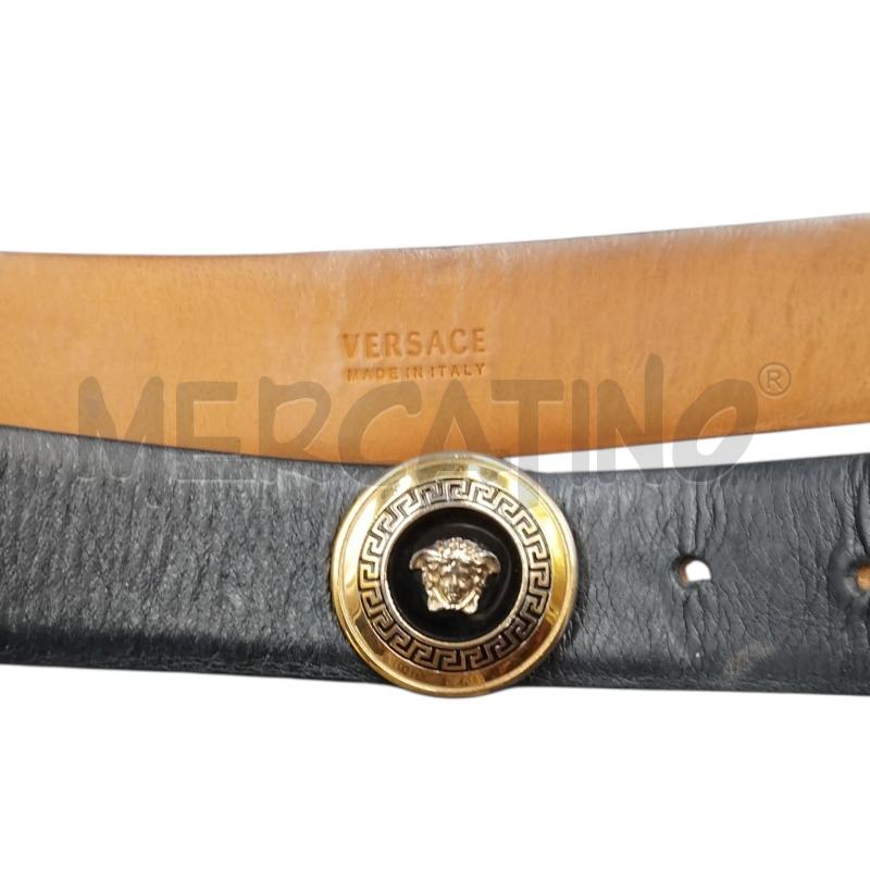 CINTURA PELLE VERSACE NERO | Mercatino dell'Usato Bernareggio 3