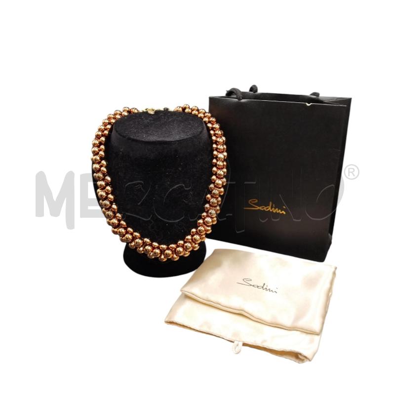 COLLANA SODINI PERLINE BRONZO  | Mercatino dell'Usato Bernareggio 1