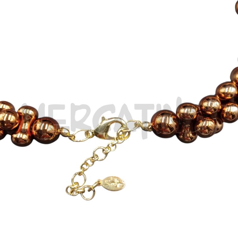 COLLANA SODINI PERLINE BRONZO  | Mercatino dell'Usato Bernareggio 3