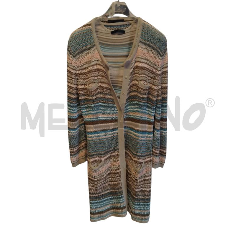 COMPLETO D LES COPAINS RIGHE AZZURRO BEIGE ROSA | Mercatino dell'Usato Bernareggio 1