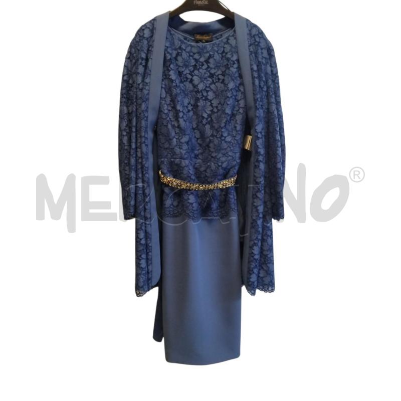 COMPLETO D LUISA SPAGNOLI BLU PIZZO + CINTU | Mercatino dell'Usato Bernareggio 1