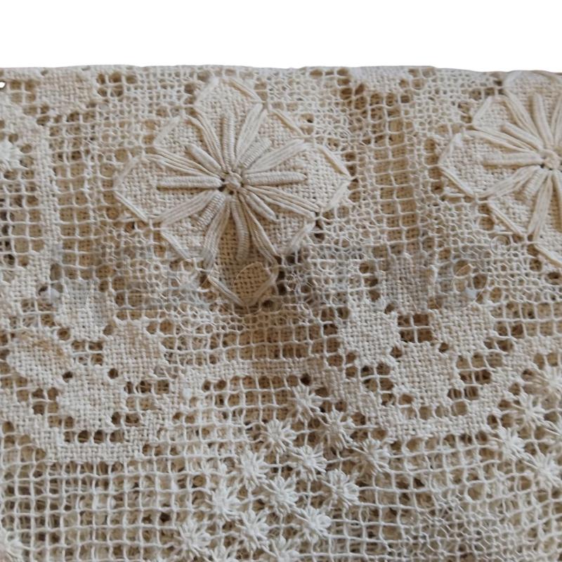 COPRILETTO ECRÙ FIORI MATRIMONIALE | Mercatino dell'Usato Bernareggio 4