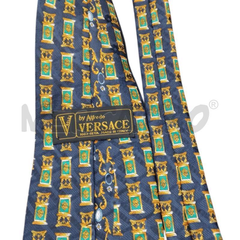 CRAVATTA BLU FANTA VERDE GIALLO VERSACE  | Mercatino dell'Usato Bernareggio 2