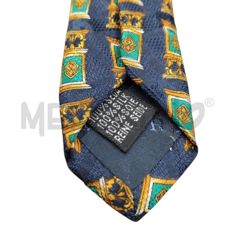 CRAVATTA BLU FANTA VERDE GIALLO VERSACE  | Mercatino dell'Usato Bernareggio 3