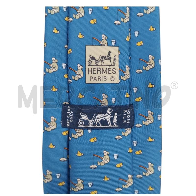 CRAVATTA HERMES AZZ PESCATORE  | Mercatino dell'Usato Bernareggio 2