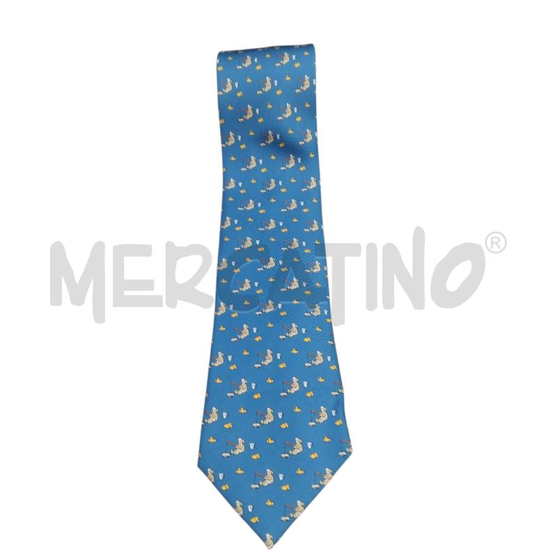 CRAVATTA HERMES AZZ PESCATORE  | Mercatino dell'Usato Bernareggio 3