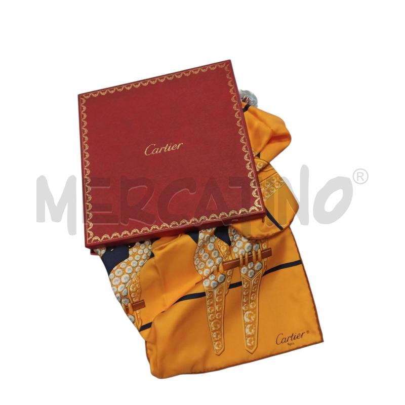 FOULARD CARTIER GIALLO PAPPAGALLI SCAT | Mercatino dell'Usato Bernareggio 1