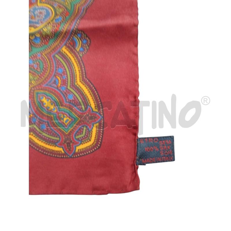 FOULARD ETRO BORDEAUX FANTA SETA PICCOLO | Mercatino dell'Usato Bernareggio 3