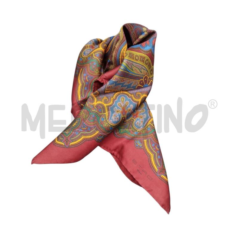 FOULARD ETRO BORDEAUX FANTA SETA PICCOLO | Mercatino dell'Usato Bernareggio 4