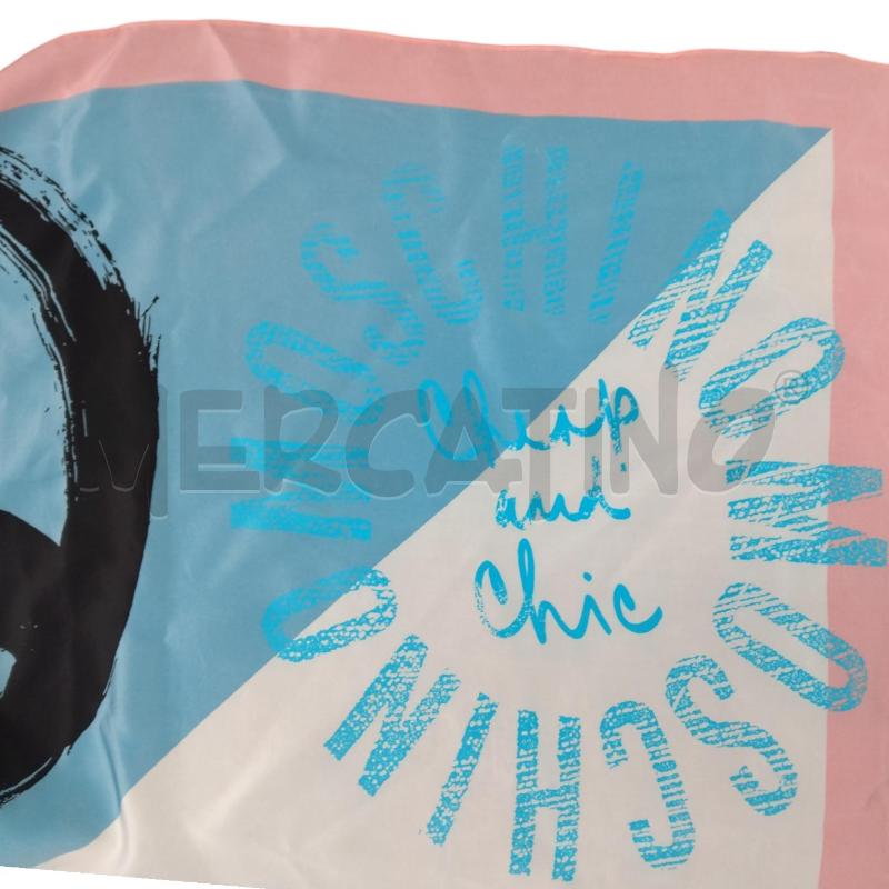 FOULARD MOSCHINO AZZURRO ROSA PEACE | Mercatino dell'Usato Bernareggio 2