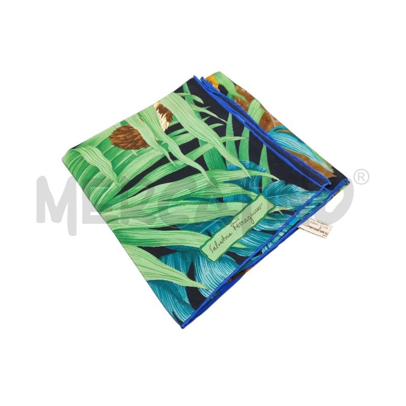 FOULARD SALVATORE FERRAGAMO VERDE BLU  | Mercatino dell'Usato Bernareggio 1