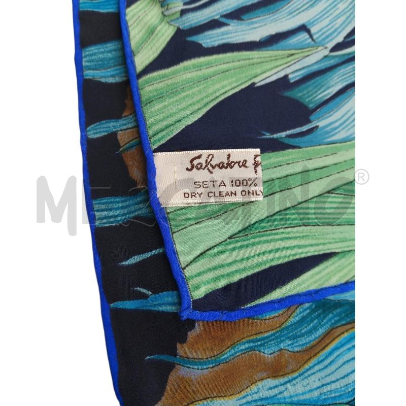 FOULARD SALVATORE FERRAGAMO VERDE BLU  | Mercatino dell'Usato Bernareggio 3