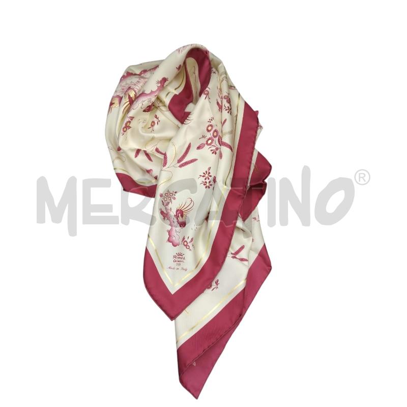 FOULARD SETA GINORI BORDEAUX ORO  | Mercatino dell'Usato Bernareggio 1