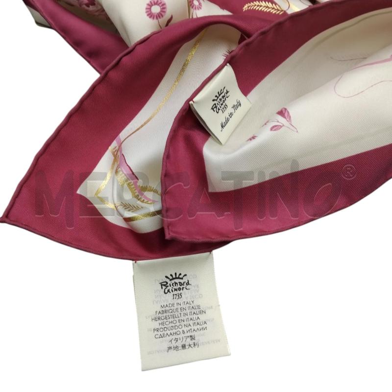 FOULARD SETA GINORI BORDEAUX ORO  | Mercatino dell'Usato Bernareggio 4