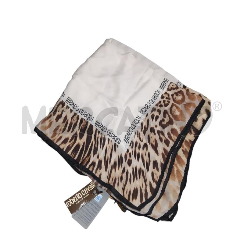 FR FOULARD ROBERTO CAVALLI SETA CORNICE LEOPARDATA | Mercatino dell'Usato Bernareggio 1