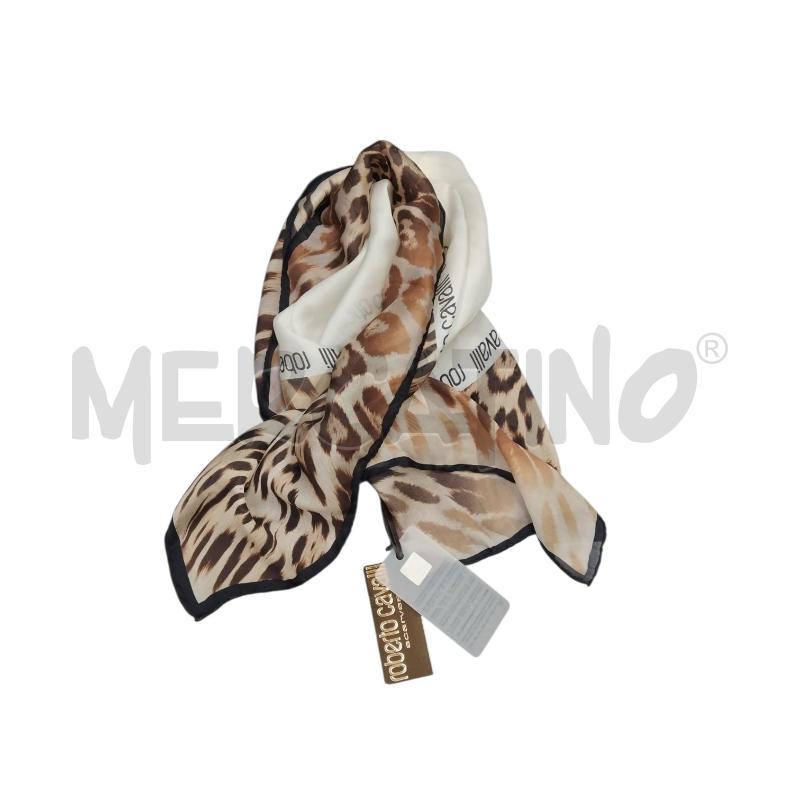 FR FOULARD ROBERTO CAVALLI SETA CORNICE LEOPARDATA | Mercatino dell'Usato Bernareggio 2