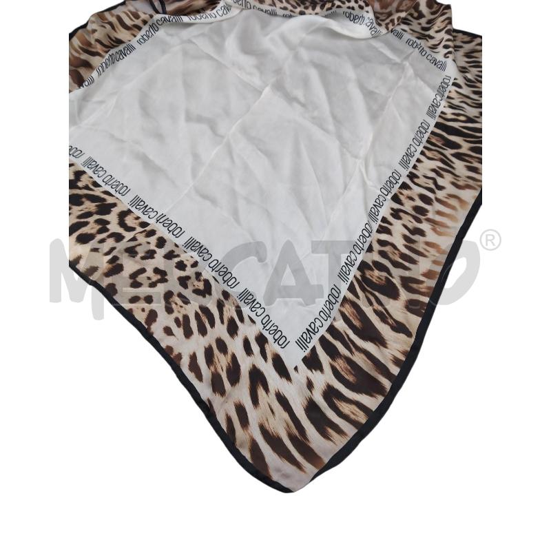 FR FOULARD ROBERTO CAVALLI SETA CORNICE LEOPARDATA | Mercatino dell'Usato Bernareggio 3