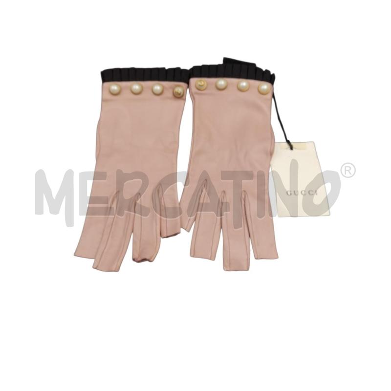 GUANTI DONNA PELLE GUCCI ROSA PERLE | Mercatino dell'Usato Bernareggio 1